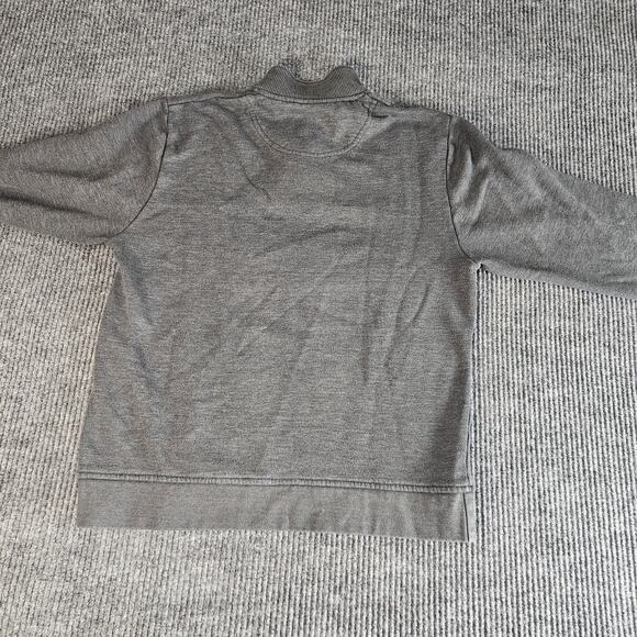 Orvis Pullover Sweatshirt Mens MEDIUM Gray Quarter Zip Fleece Lined Mock Neck - Picture 2 of 12